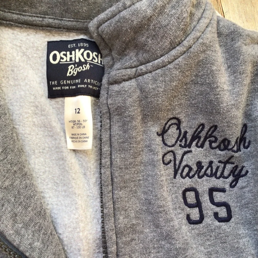 Oshkosh Zippered Sweatshirt Cardigan